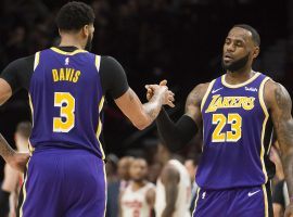 Anthony Davis and LeBron James lead the LA Lakers to the best road record in the NBA. (Image: Troy Wayrynen/USA Today Sports)