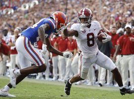 Alabama survived a challenge from Florida on Saturday, but the Crimson Tideâ€™s national championship odds still slipped slightly. (Image: Kim Klement/USA Today Sports)