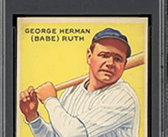 This 1933 Goudey Babe Ruth card graded Mint 9 by PSA could break auction records this summer (Image: Memory Lane Auctions)