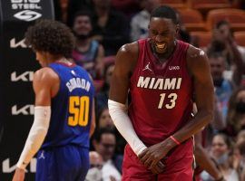 Miami Heat center Bam Adebayo plays through a thumb injury against the Denver Nuggets at American Airlines Arena in downtown Miami. (Image: Jasen Vinlove/USA Today Sports)