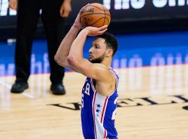 Ben Simmons from the Philadelphia 76ers attempts a free throw. (Image: USA Today Sports)