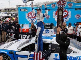 Brad Keselowski led nearly 450 laps on his way to winning the STP 500 at Martinsville Speedway. (Image: AP)