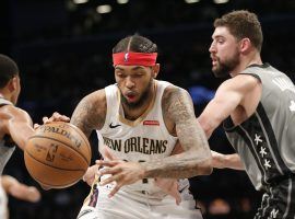 New Orleans Pelicans swingman Brandon Ingram drives to the basket against the Brooklyn Nets. (Image: Nicole Sweet/USA Today Sports)