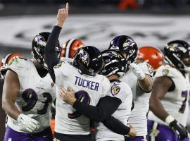 The Ravens kicked a field goal with two seconds remaining, then scored a safety on the gameâ€™s final play to deal Browns bettors a memorable bad beat. (Image: Ron Schwane/AP)