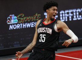 Christian Wood leads the Houston Rockets in scoring this season after signing a lucrative three-year, $41 million contract in the offseason. (Image: Suzanne Greenberg/Getty)