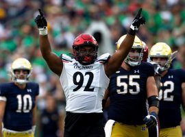 Cincinnati moved up to No. 5 â€“ and greatly improved its national championship odds â€“ by beating Notre Dame on Saturday. (Image: Albert Cesare/Cincinnati Enquirer)