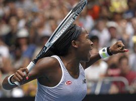 Coco Gauff survived a three-set match to advance to the third round of the Australian Open, where she will face Naomi Osaka. (Image: Lee Jin-man/AP)