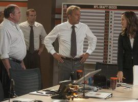 "Draft Day" stars Kevin Costner and Jennifer Garner in a football movie about the NFL Draft. (Image: Lionsgate)