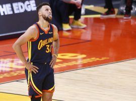 Steph Curry of the Golden State Warriors ponders the ultimate question: will the Warriors advance to the playoffs, or will the fizzle out on the bubble? (Image: Santiago Mejia/Getty)