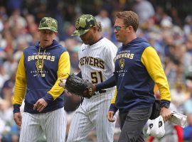 Freddy Peralta will miss â€œsignificantâ€ time after suffering a right shoulder injury during his Sunday start against the Washington Nationals. (Image: Stacy Revere/Getty)