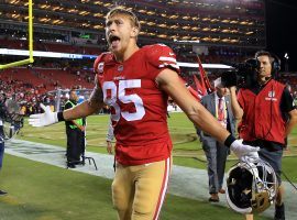 49ers tight end George Kittle could be in for a big game against the Cleveland Browns on Monday Night and should in consideration for the captain's spot in DFS showdown. (Image: Niners Nation)