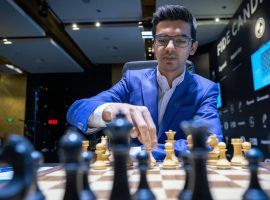 Anish Giri defeated Wang Hao to move into a share of second place at the Candidates Tournament. (Image: Lennart Ootes/FIDE)