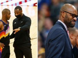 Willie Green (left) advises Chris Paul from the Phoenix Suns, while Jamahl Mosley (right) roams the sidelines for the Dallas Mavericks. (Images: Getty/Getty)