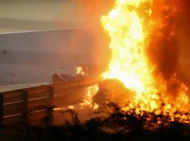 Spectators feared the worst as fire engulfed Grosjean's cockpit. (Image: Getty)