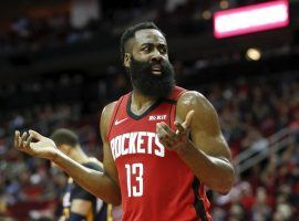 James Harden wants to leave Houston, but will the Rockets trade him to the Philadelphia 76ers? (Image: Tim Warner/Getty)