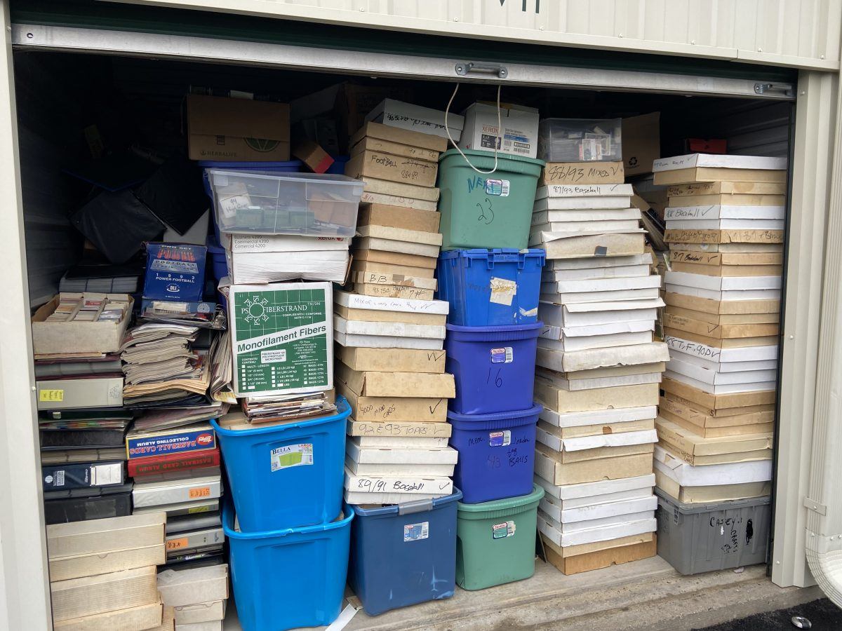 sports cards storage unit