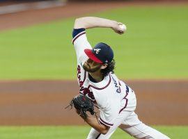 Ian Anderson threw 5.2 shutout innings to give the Braves a 2-0 NLDS series lead over the Miami Marlins. (Image: Eric Gay/AP)