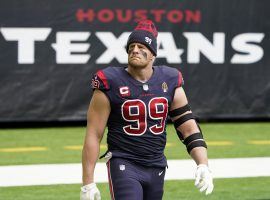 JJ Watt, seen here playing in one of his last home games with the Houston Texans. (Image: Marco Esquondoles/Getty)