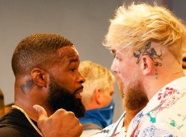 Jake Paul (right) will take on former UFC champion Tyron Woodley (left) in the YouTuberâ€™s latest venture into professional boxing. (Image: Getty)