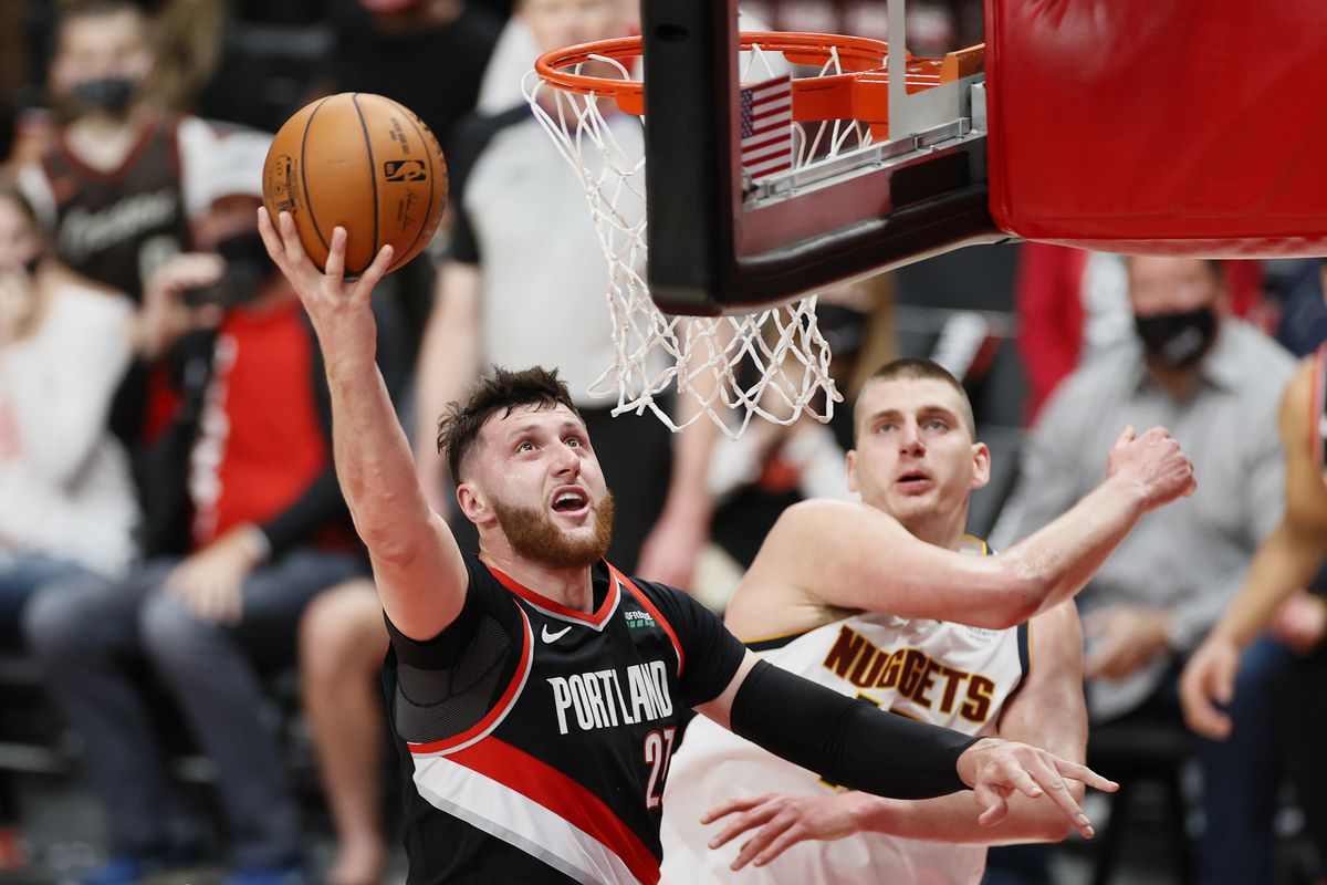 Jusuf Nurkic Nikoa Jokic Game 5 NBA playooffs Portland Trail Blazers Denver Nuggets