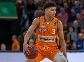 Killian Hayes, point guard for Ratiopharm Ulm in the German basketball league, is a projected first round pick. (Image: Harry Langer/Getty)