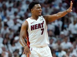 Kyle Lowry from the Miami Heat will not suit up at the start of the Eastern Conference Finals due to a lingering hamstring injury. (Image: Getty)