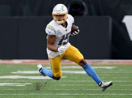 Mike Williams catches a pass for the Los Angeles Chargers against the Cincinnati Bengals. (Image: Getty)