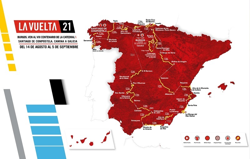 Vuelta a Espana Map 2021