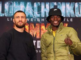 Vasyl Lomachenko (left) will take on Richard Commey (right) at Madison Square Garden in a critical fight for both lightweight contenders. (Image: Mikey Williams/Top Rank/Getty)