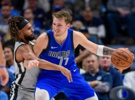 Luka Doncic became the second-youngest player ever to score 40 points in a triple-double, with only LeBron James having done it at an earlier age. (Image: Jerome Miron/USA Today Sports)