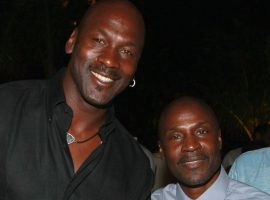 Michael Jordan credits his older brother Larry (right) for making him a better basketball player. A new study suggests an older sibling is common among athletes that achieve at the highest levels. (Image: Dimitrios Kambouris/Getty)