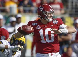 Alabama quarterback Mac Jones saw his NFL Draft stock rise over the last month, while Justin Fields from Ohio State slipped. (Image: Reinhold Matay/USA Today Sports)