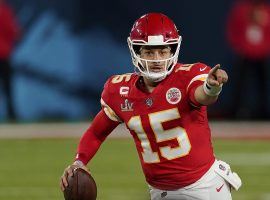 Patrick Mahomes is on a mission to return to the Super Bowl for a third-straight year and he's the betting favorite as the quarterback with the most passing yards. (Image: Steve Luciano/AP)