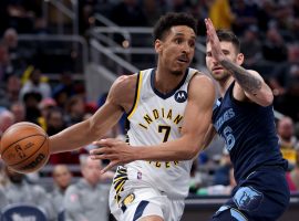 Malcolm Brogdon drives the lane for the Indiana Pacers against the Memphis Grizzlies last season. (Image: Getty)