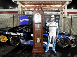 Martin Truex Jr. pulled away late to win at Martinsville Speedway on Wednesday night. (Image: Jared C. Tilton/Getty)