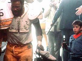 Mean Joe Greene drank more than 18 Cokes while making this iconic 1979 Super Bowl ad. (Image: Coca-Cola)