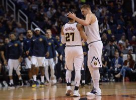 Jamal Murray and Nikola Jokic of the Denver Nuggets are one win away from the Western Conference Finals. (Image: Porter Lambert/Getty)