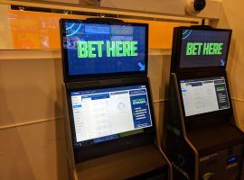 Kiosks like these ones from the FanDuel Sportsbook in New Jersey may soon become common at New York casinos under newly approved sports betting rules. (Image: Ed Scimia/997655.com)