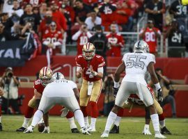 Nick Mullens was outstanding in his last-minute start against the Oakland Raiders. (Image: Ryan Gorcey/SF Examiner)