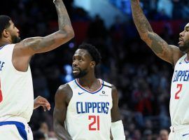 LA Clippers starters Paul George (13), Patrick Beverly (21), and Kawhi Leonard (2) will all miss the start of the teamâ€™s roadtrip due to injuries or COVID-19 protocols. (Image: Jayne Kamin-Oncea/USA Today Sports)