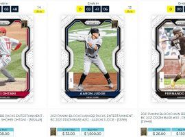 Panini baseball NFTs began dropping on Monday, with base set and â€œWhammyâ€ insert packs already hitting the market. (Image: PaniniAmerica.net)