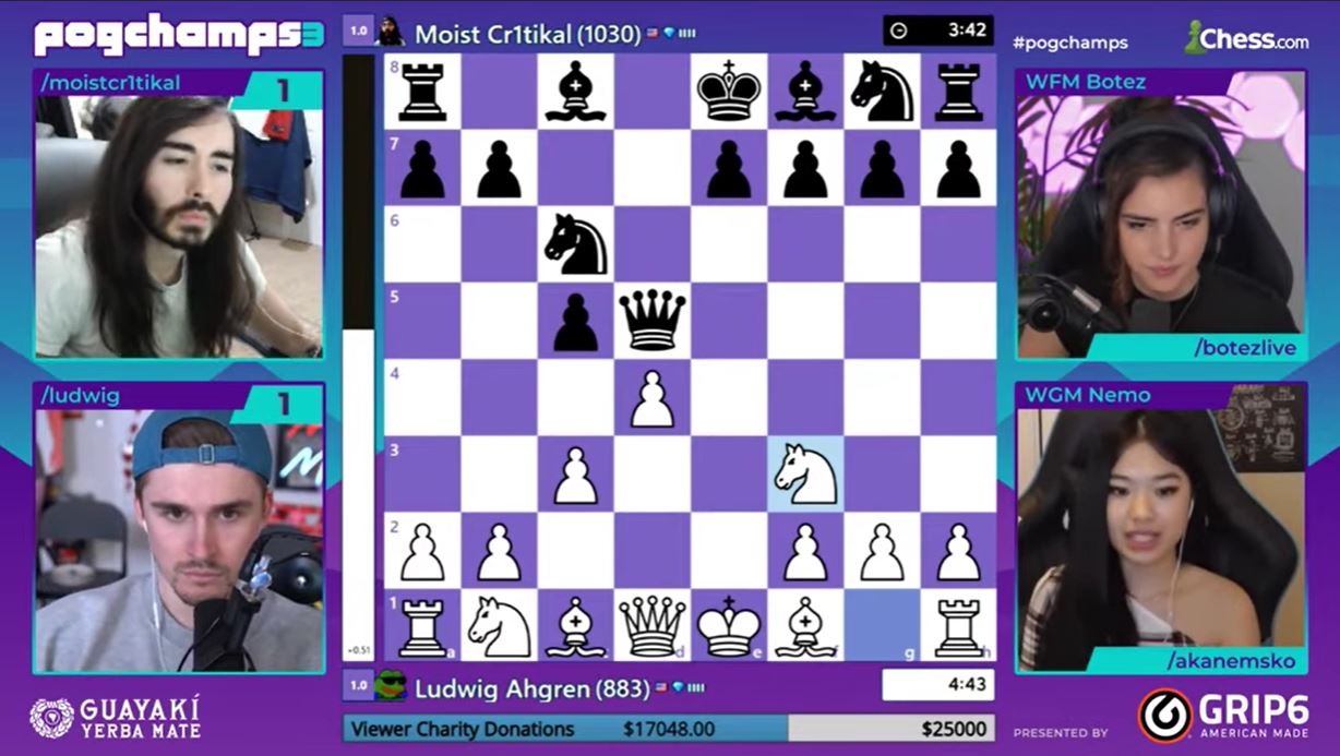 PogChamps 3 brackets Twitch chess