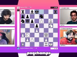 Voyboy advanced to the Pogchamps semifinals with a commanding 2-0 win over Yassuo. (Image: Chess.com/Twitch)