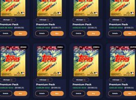 Topps MLB NFT prices have spiked, with unsealed packs going for 10 times or more their original prices. (Image: AtomicHub.io)