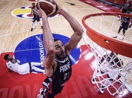 Rudy Gobert of France dunks in a victory over USA in the FIBA World Cup quarterfinals in China. (Image: NBA)