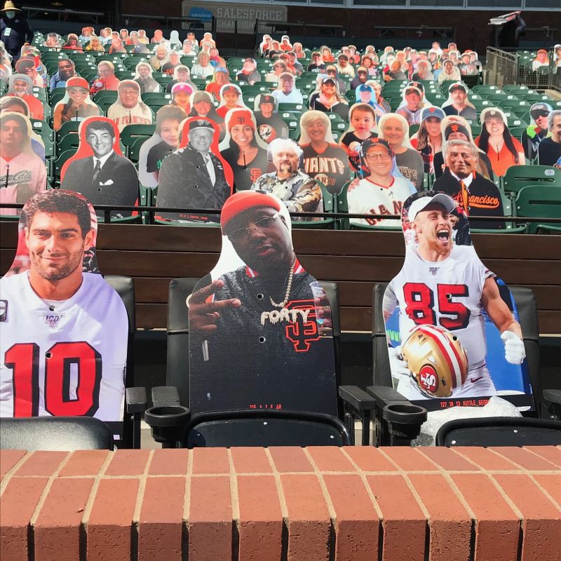 Jimmy G, Kittle SF Giants Celeb Cutouts