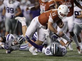 Texas QB Sam Ehlinger has bowled over opponents so far in 2019, but can he do the same in the Red River Rivalry this week? (Image: NCAA)