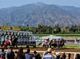 Hoping to dodge impending rain, Santa Anita Park postponed its eight-race Friday card to Monday. (Image: Benoit Photo)