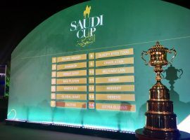 The post positions are set for Saturday's Saudi Cup. The five American horses drew posts ranging from 4 to 9. (Image: Saudi Cup Twitter/@thesaudicup)