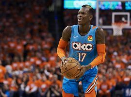 Oklahoma City Thunder guard Dennis Schorder during a game against the Houston Rockets in 2020. (Image: Cooper Neill/Getty)